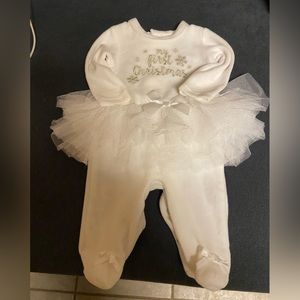 My first Christmas infant girl holiday outfit